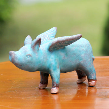 Blue Flying Pig