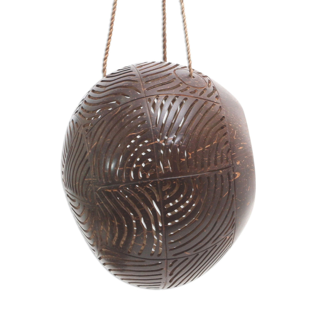 Hand Made Coconut Shell Birdhouse Wave from Indonesia - Air Waves