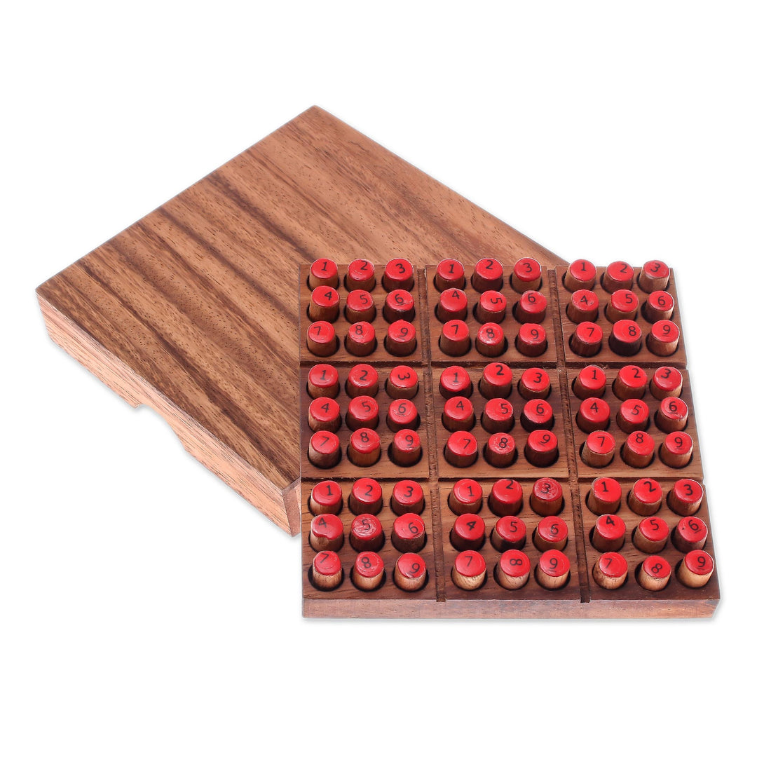 Hand Made Wood Sudoku Puzzle Game from Thailand - Sudoku