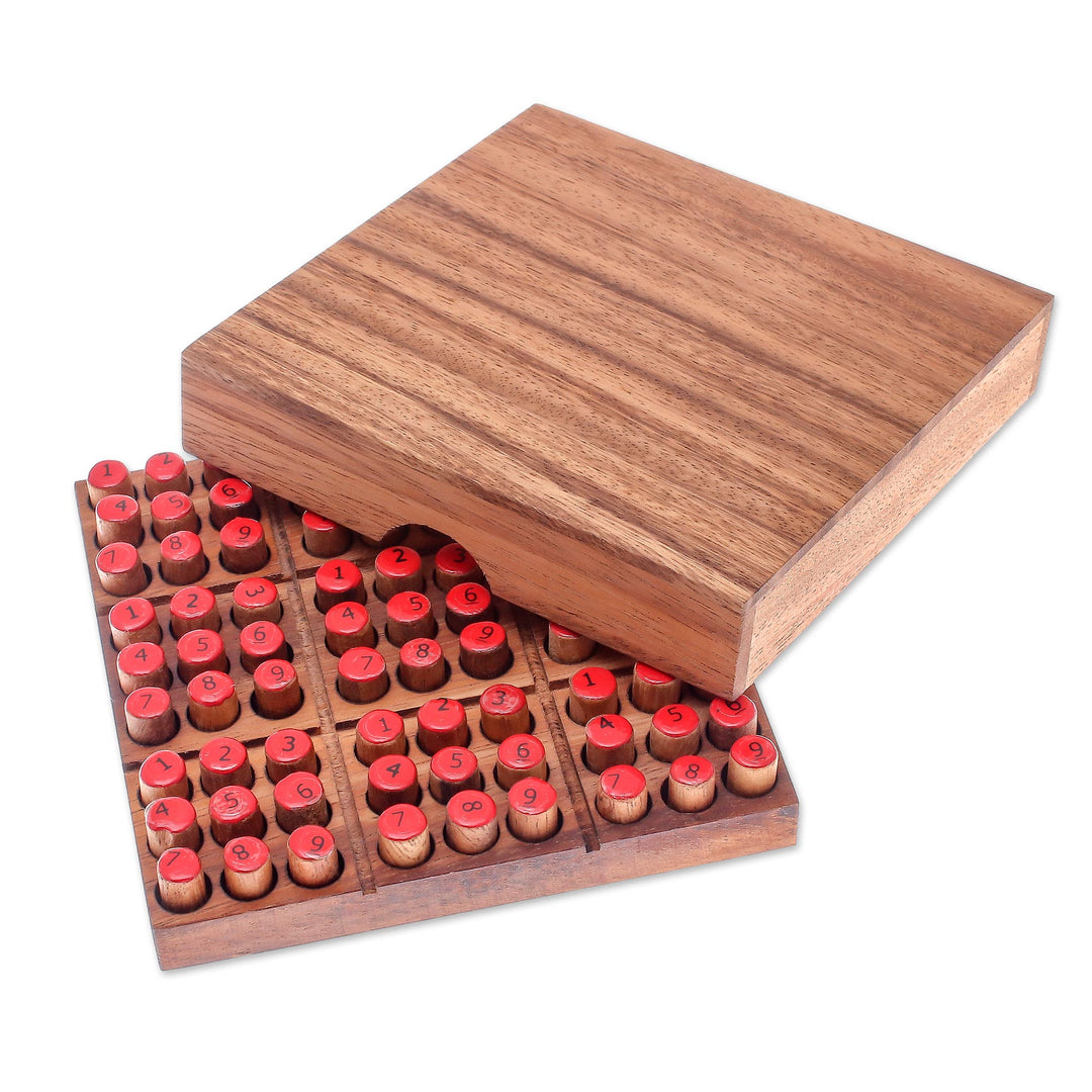 Hand Made Wood Sudoku Puzzle Game from Thailand - Sudoku