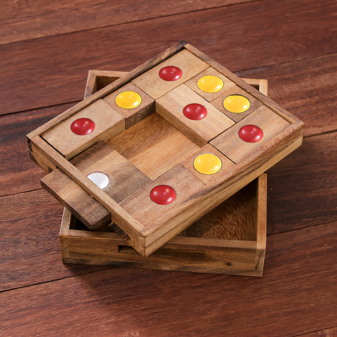 Handmade Rain Tree Wood Puzzle from Thailand - Escape