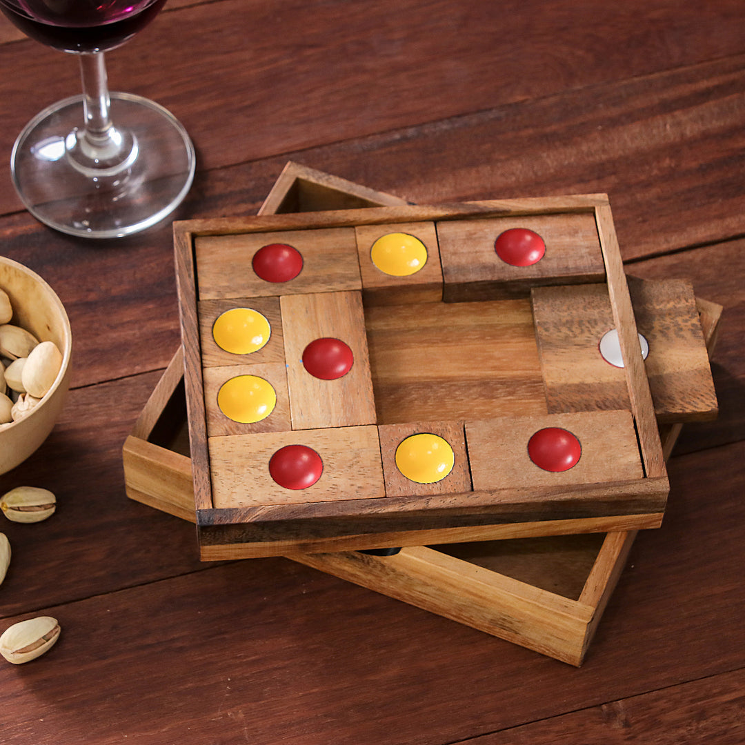 Handmade Rain Tree Wood Puzzle from Thailand - Escape