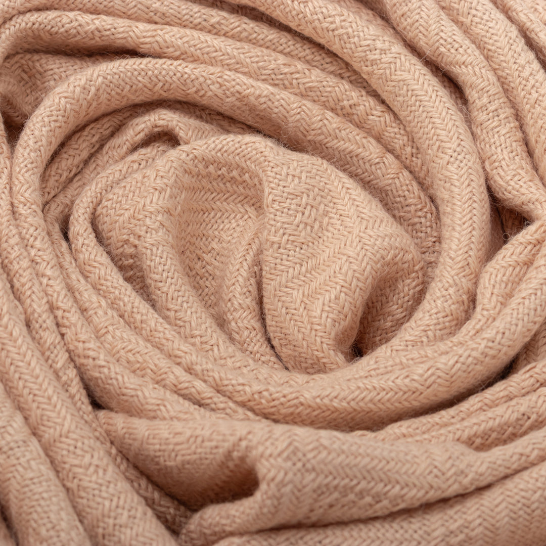 Alpaca Acrylic Blend Throw Blanket in Sand from Peru - Sandy Passion