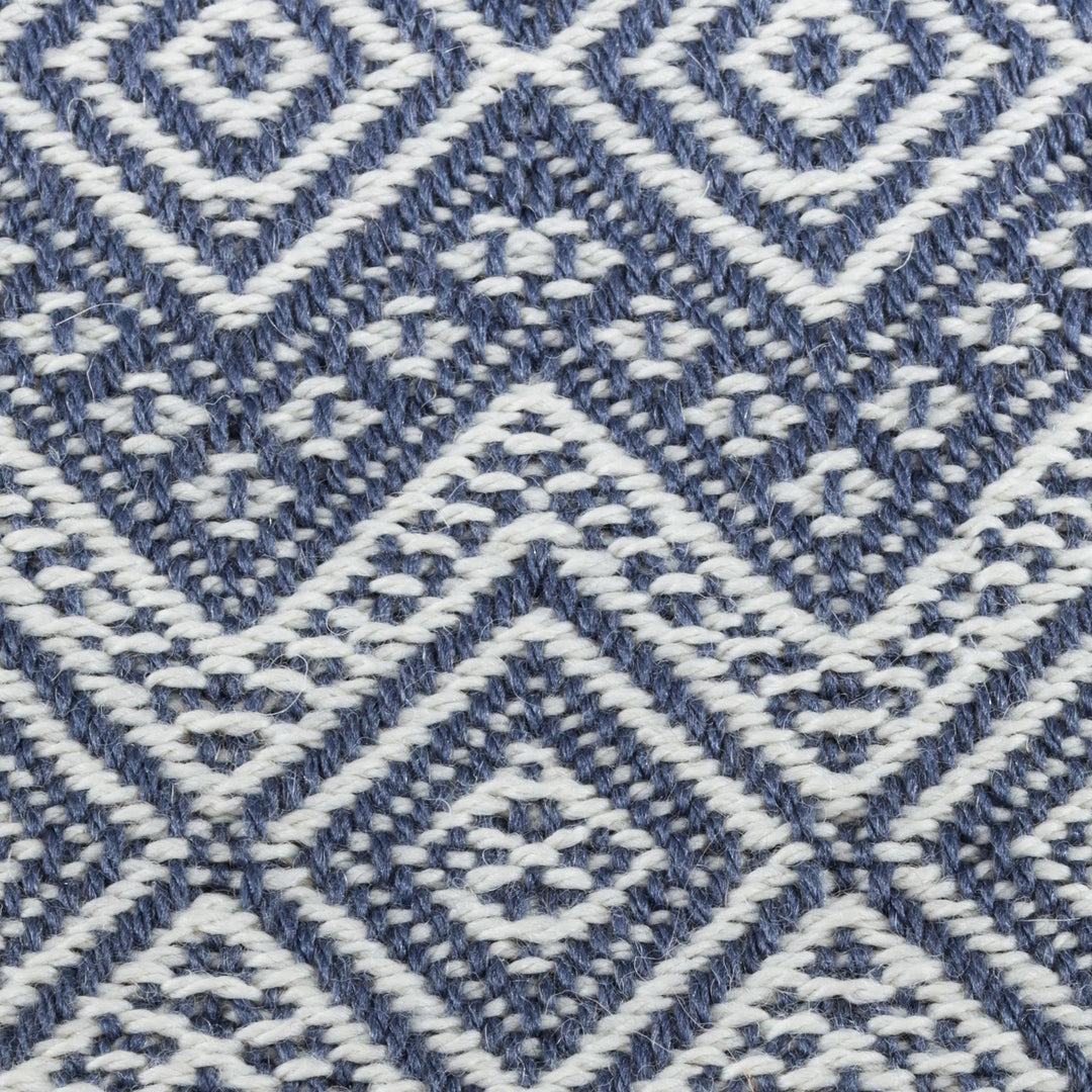 Alpaca Acrylic Blanket Fringe Prussian Blue Eggshell Peru - Prussian Blue Destiny