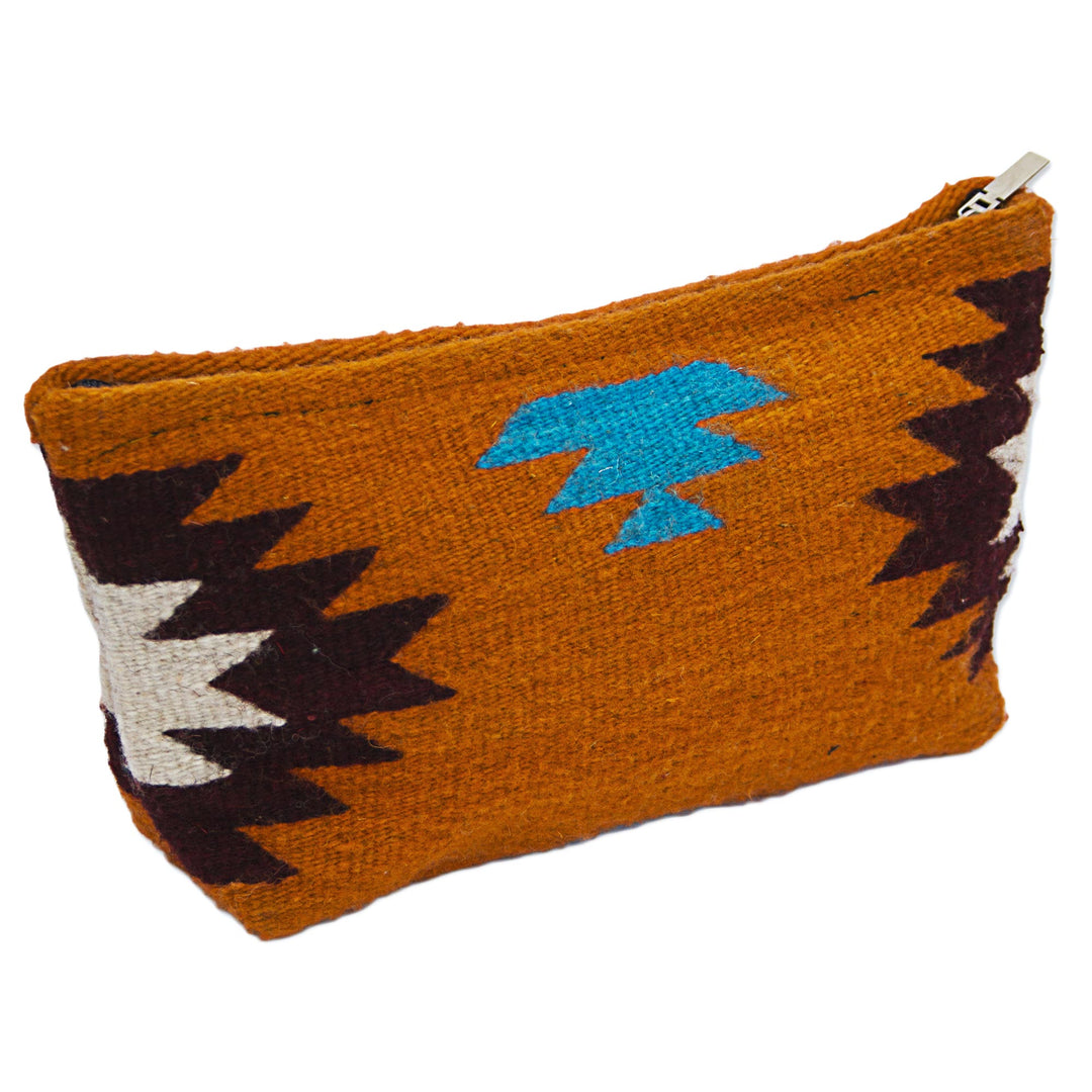 Hand Made Wool Clutch Handbag Sunrise from Mexico - Autumn Sunrise