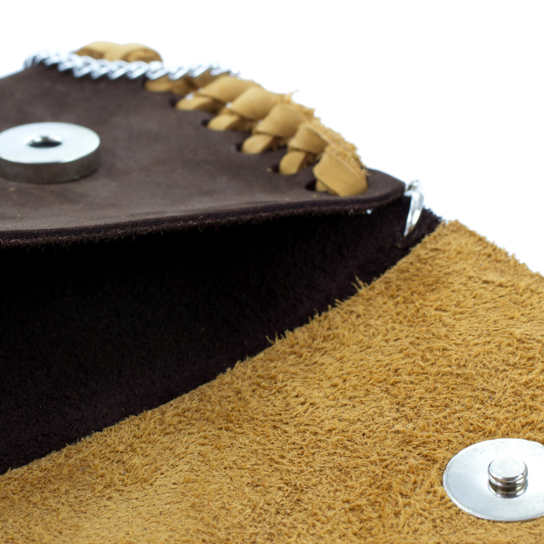 Artisan Crafted Brown Leather Shoulder Bag from El Salvador - Roasted Coffee