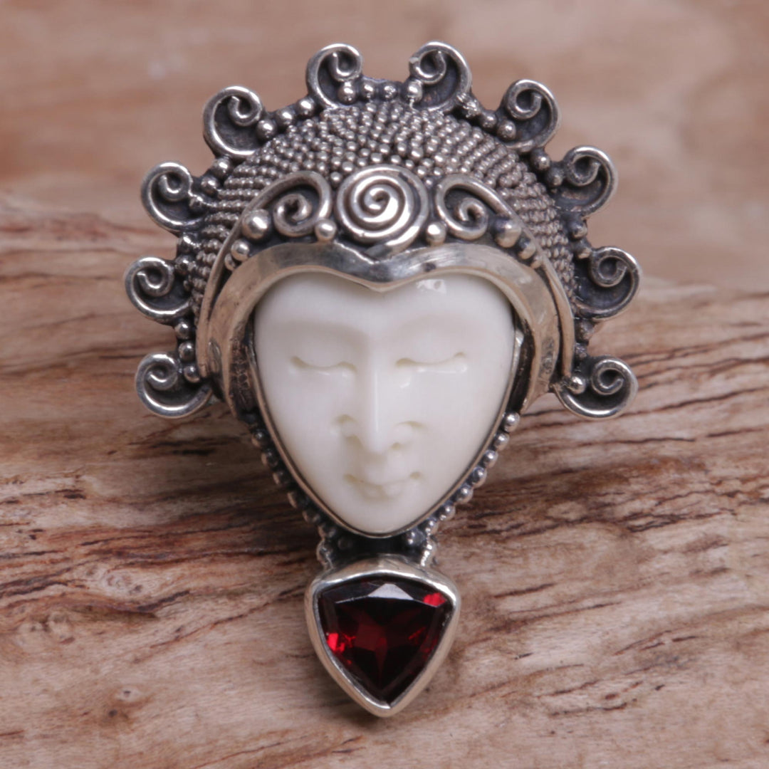 Saraswati Face in Red