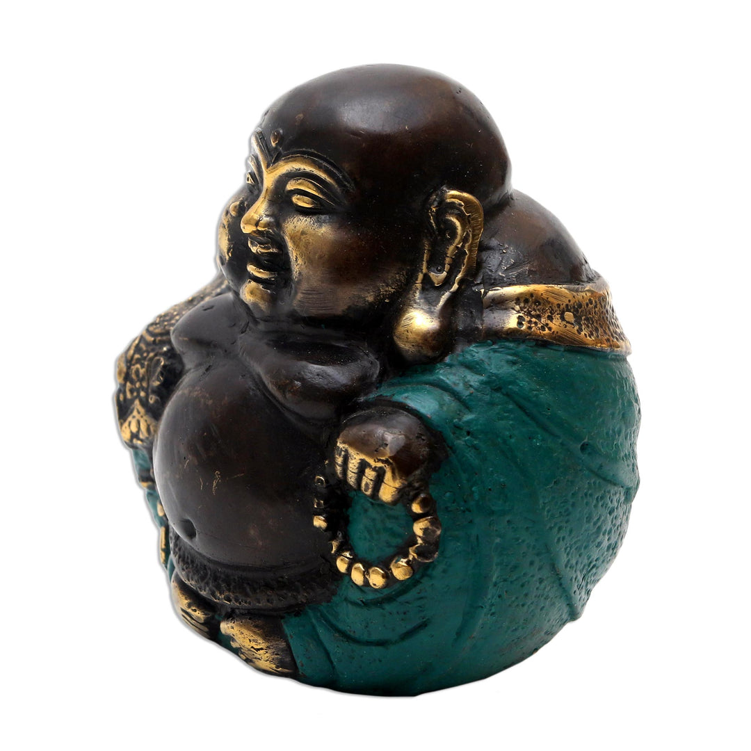 Bronze Sculpture of Sitting Buddha from Indonesia - Welcoming Buddha