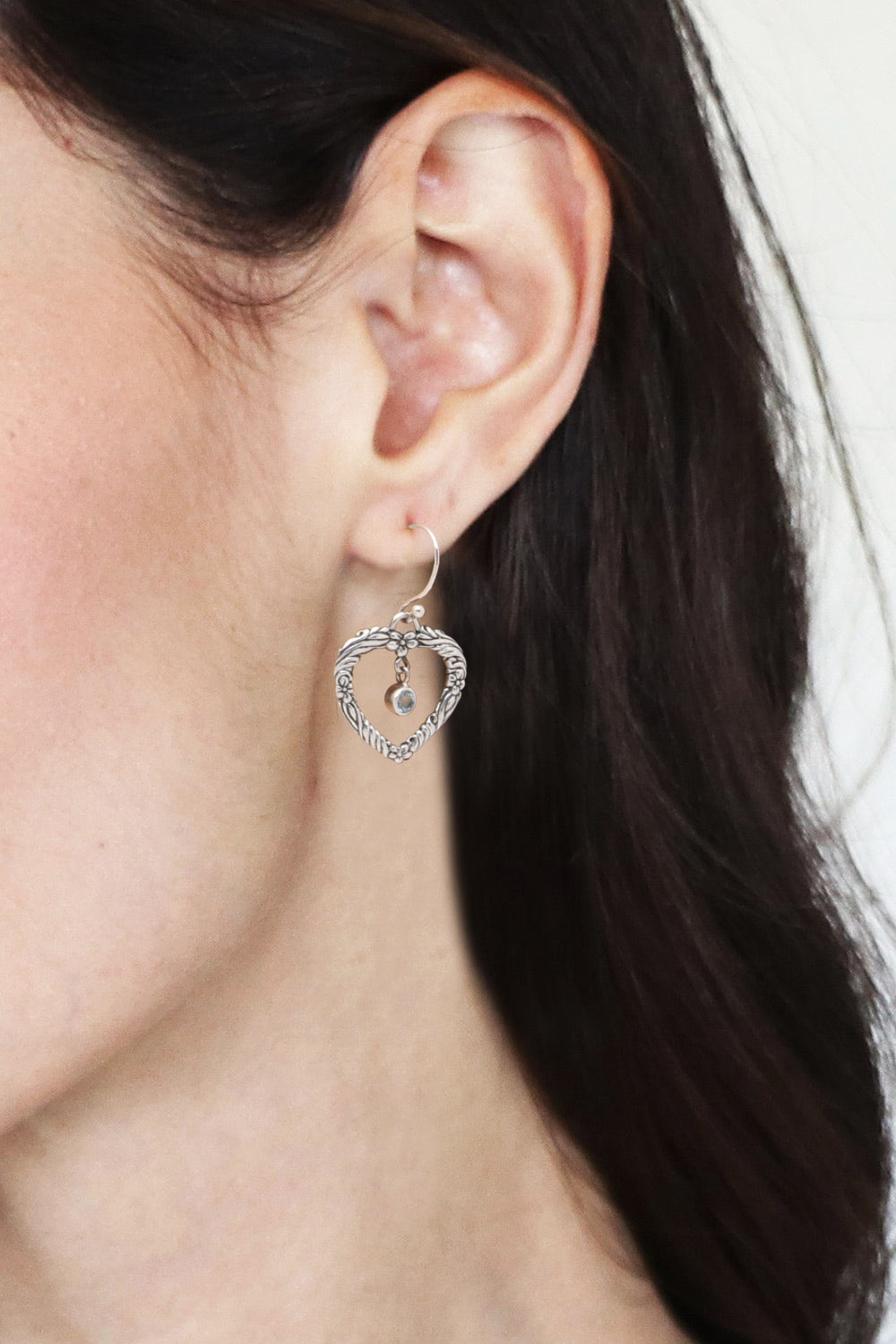 Handmade Blue Topaz and Sterling Silver Dangle Earrings - Steal My Heart