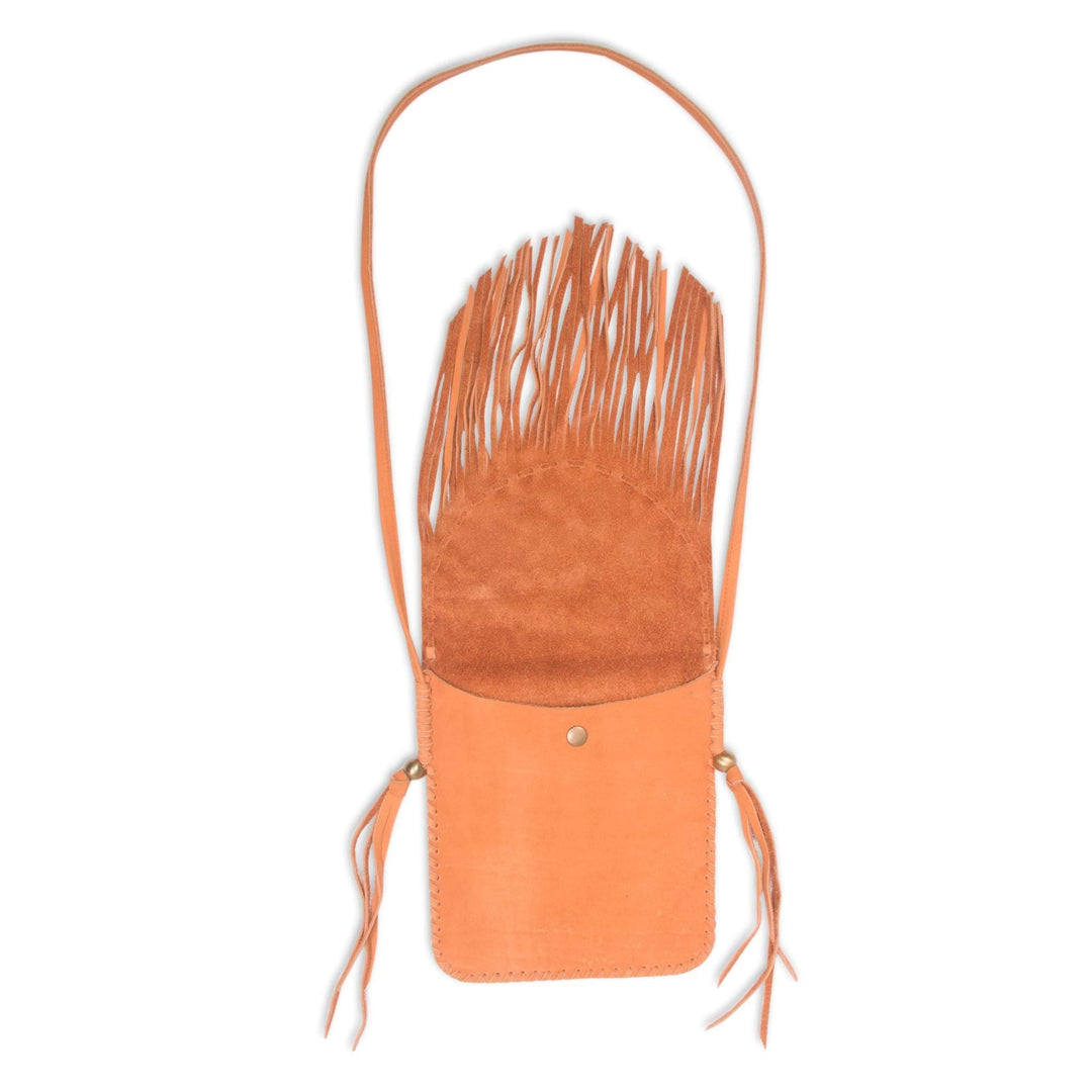 Handcrafted Leather Sling Handbag in Caramel from Bali - Caramel Travels