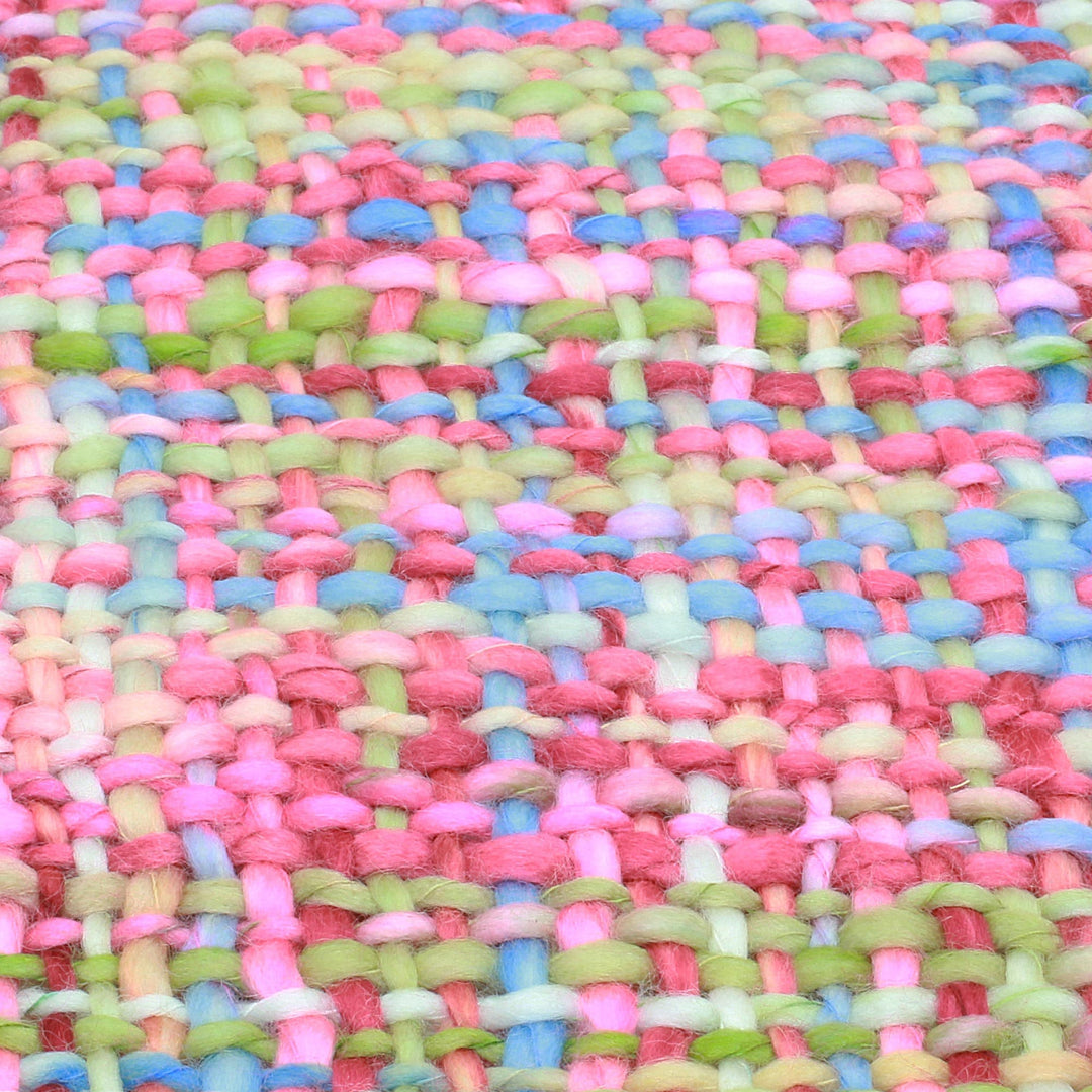 Bright Multicolored Throw Blanket with Fringe from India - Vibrant Mix