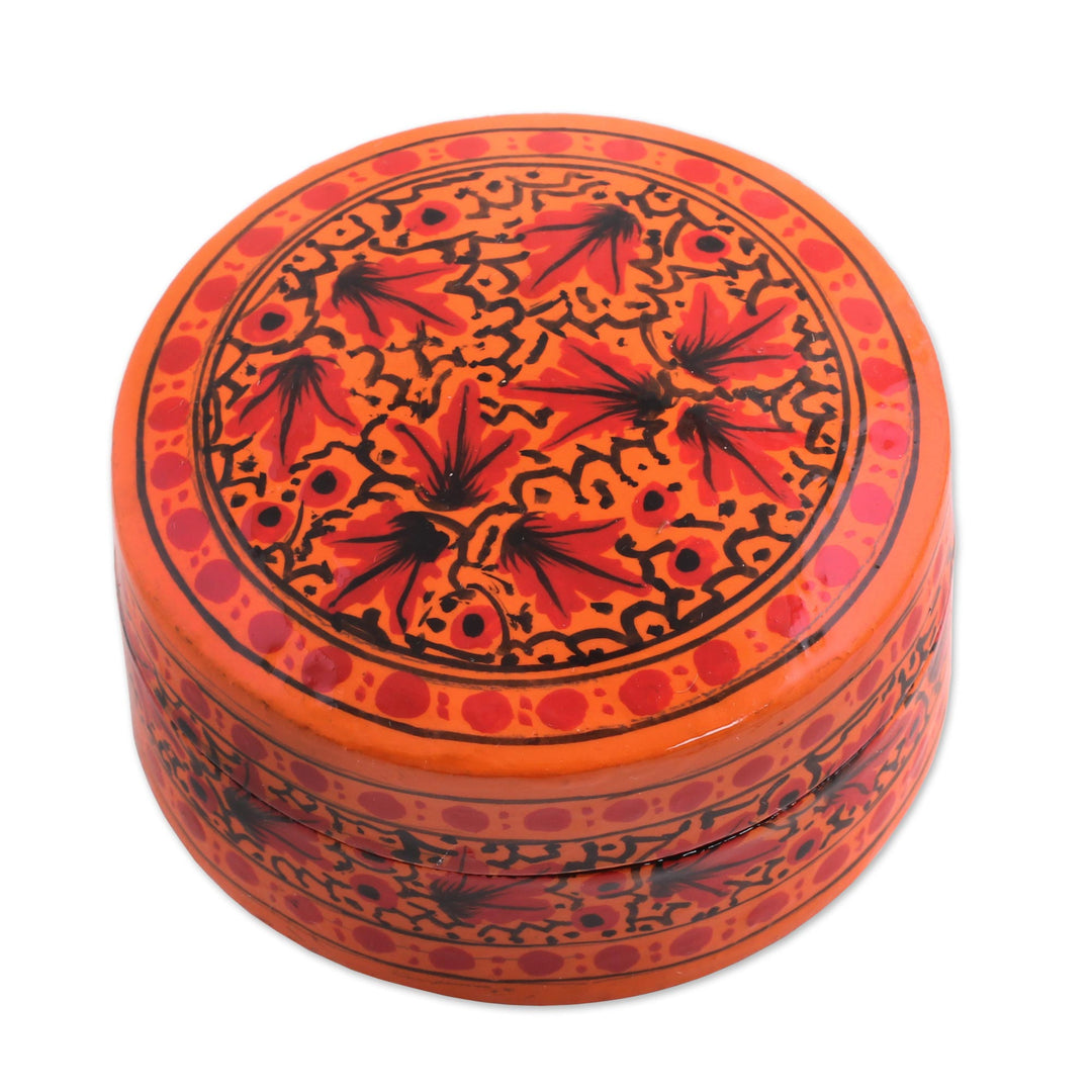 Hand Painted Papier Mache Decorative Box from India - Alluring Delight
