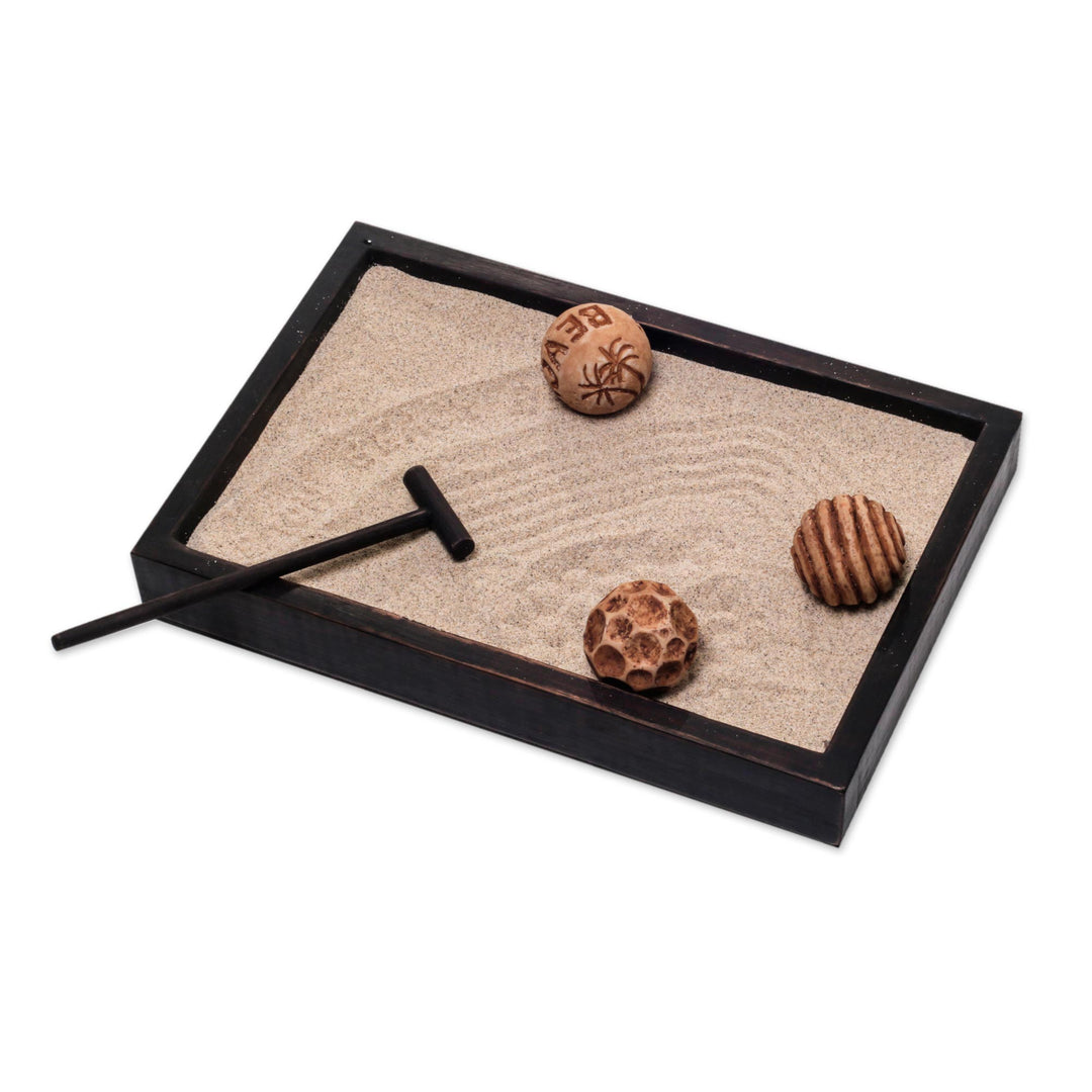 Jempinis Wood Meditative Zen Garden from Indonesia - Serene Beach