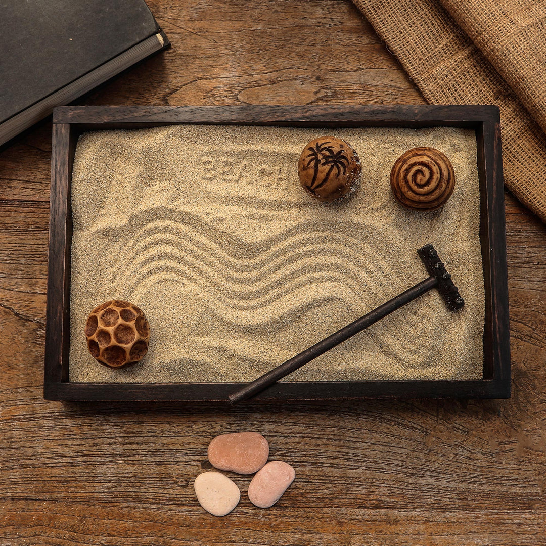 Jempinis Wood Meditative Zen Garden from Indonesia - Serene Beach