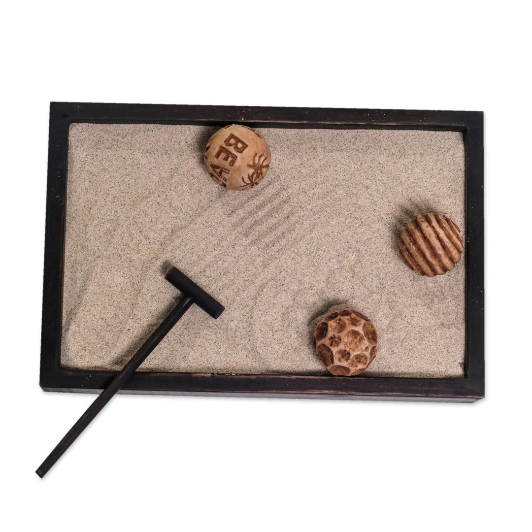 Jempinis Wood Meditative Zen Garden from Indonesia - Serene Beach