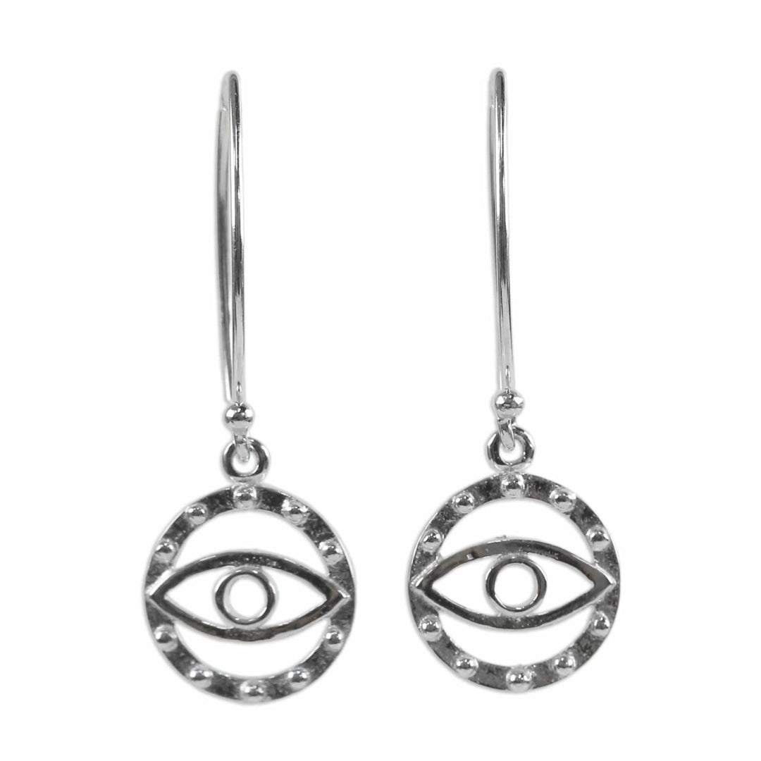 Artisan Crafted Mystical Eyes 925 Sterling Silver Earrings - Mesmerizing Eyes
