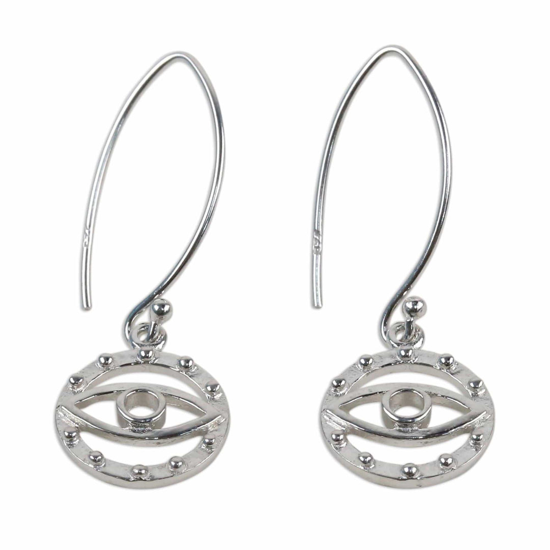 Artisan Crafted Mystical Eyes 925 Sterling Silver Earrings - Mesmerizing Eyes