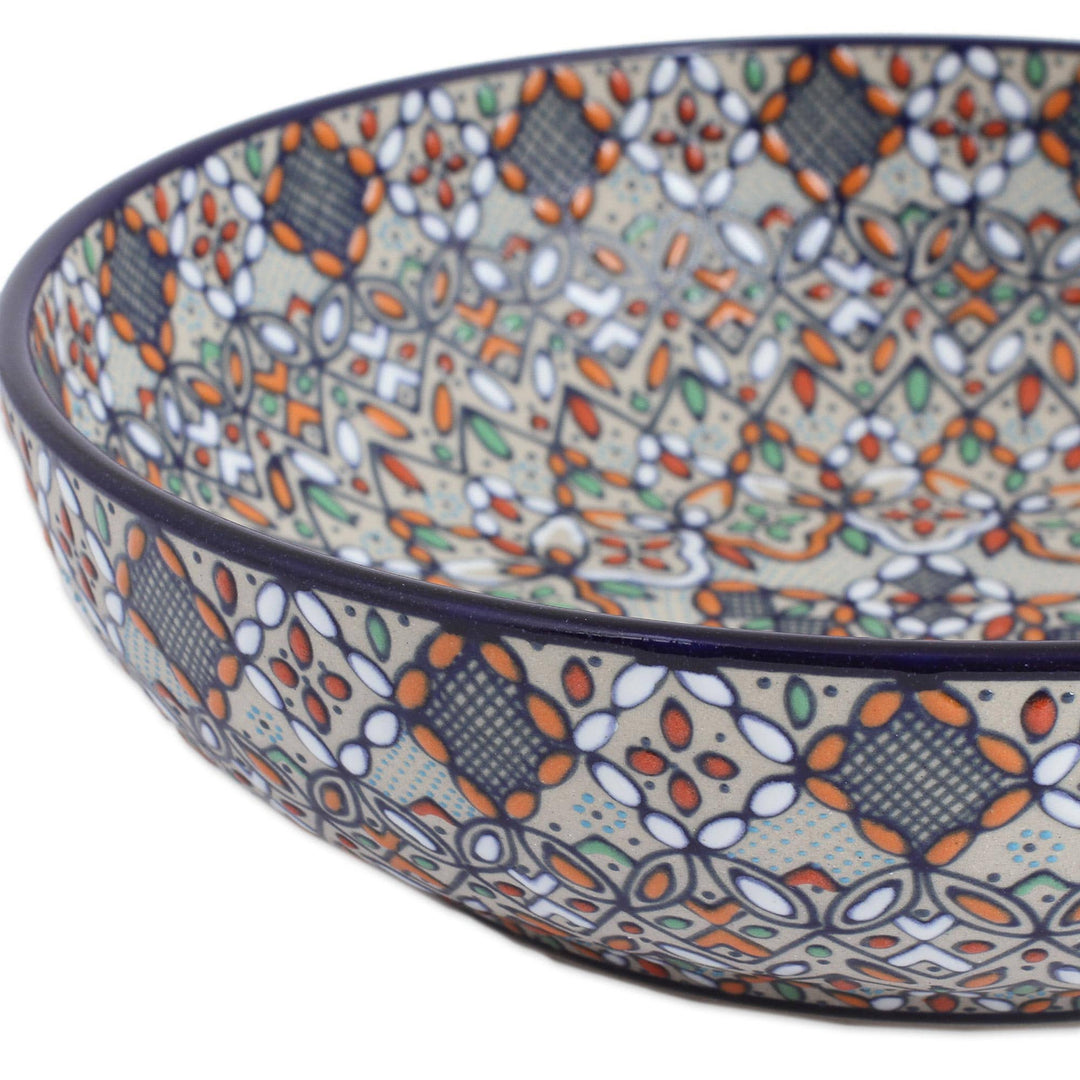 Hand-Painted Ceramic Fruit Bowl from Mexico - Guanajuato Festivals