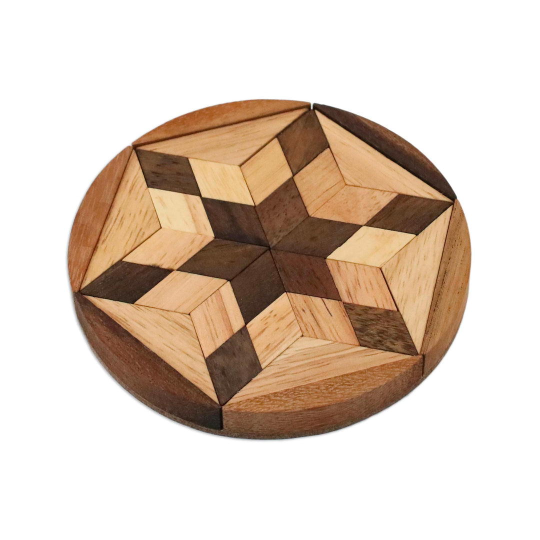 Star Shaped Wood Puzzle Game from Thailand - Star of David