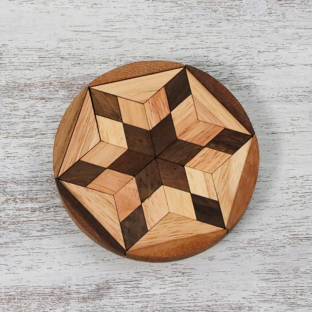 Star Shaped Wood Puzzle Game from Thailand - Star of David