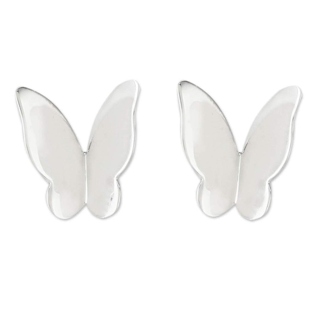 Handmade Sterling Silver Butterfly Earrings from Thailand - Silver Thoughts