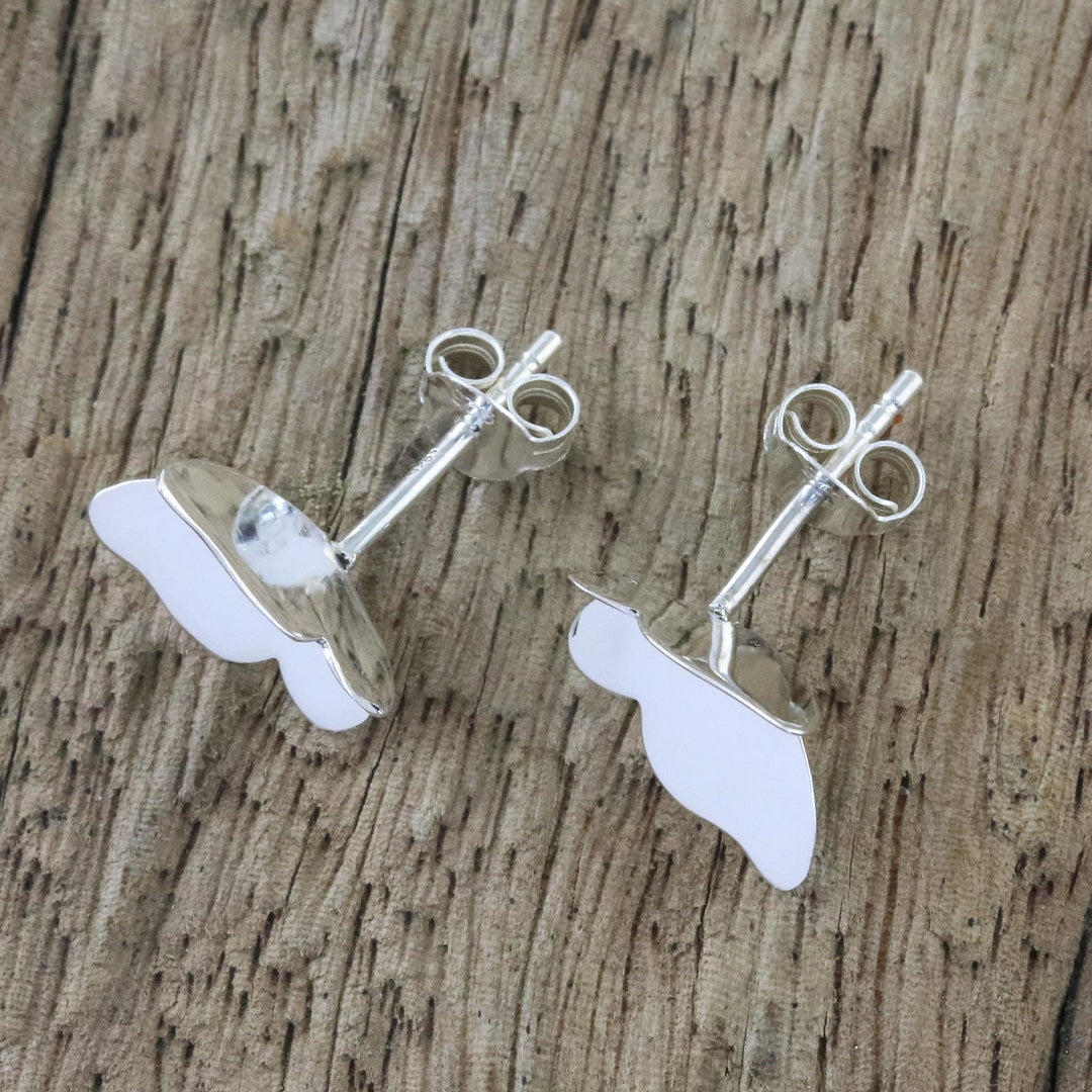 Handmade Sterling Silver Butterfly Earrings from Thailand - Silver Thoughts