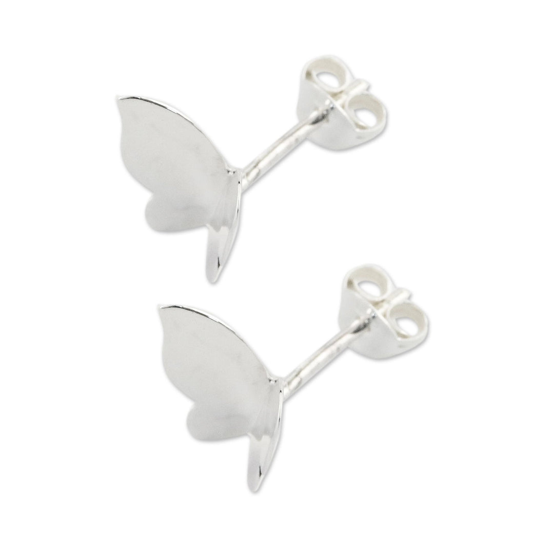 Handmade Sterling Silver Butterfly Earrings from Thailand - Silver Thoughts