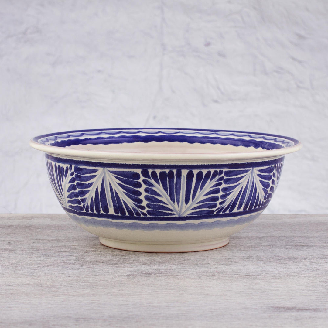 Hand-Painted Traditional Majolica Ceramic Bowl from Mexico - Taste of Mexico