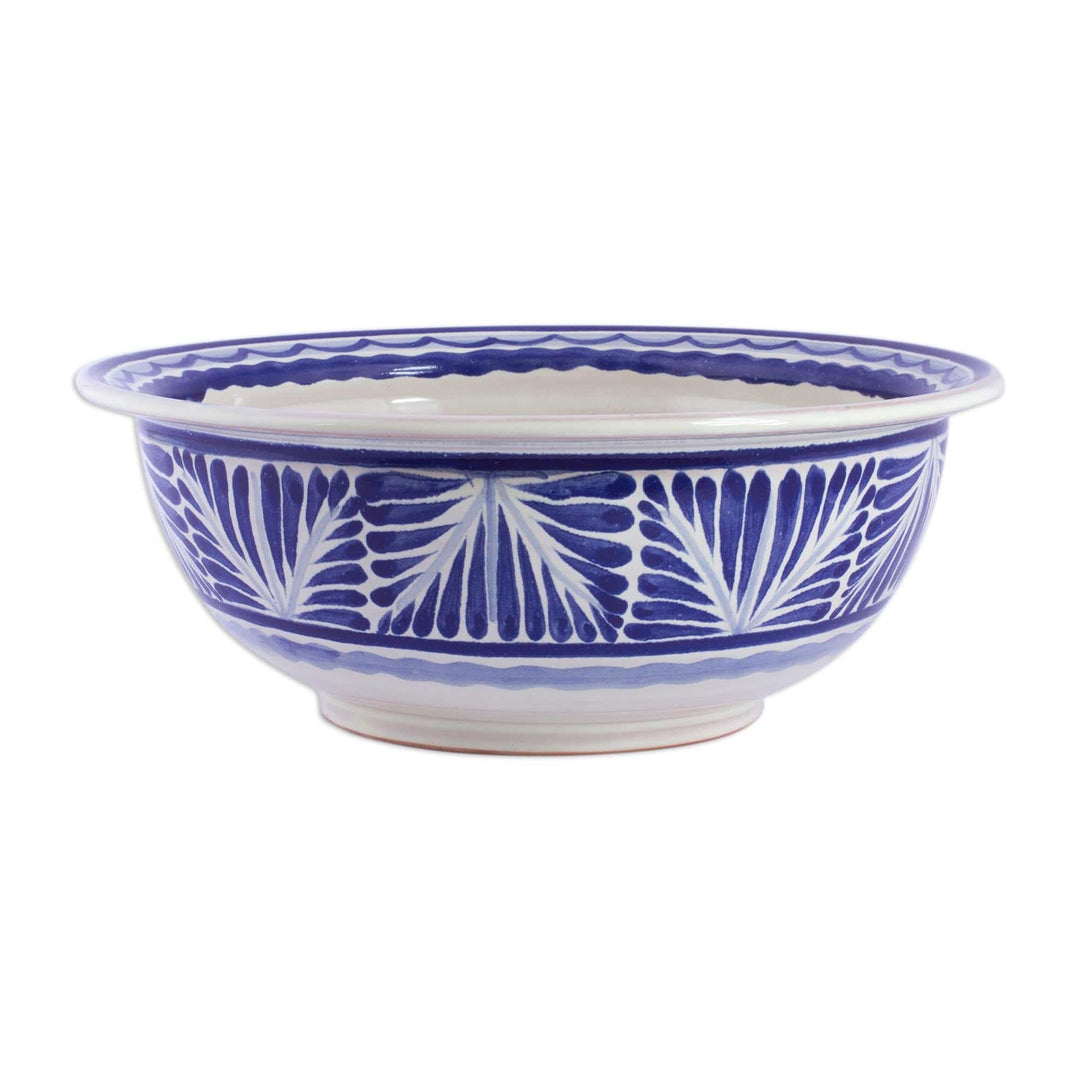 Hand-Painted Traditional Majolica Ceramic Bowl from Mexico - Taste of Mexico
