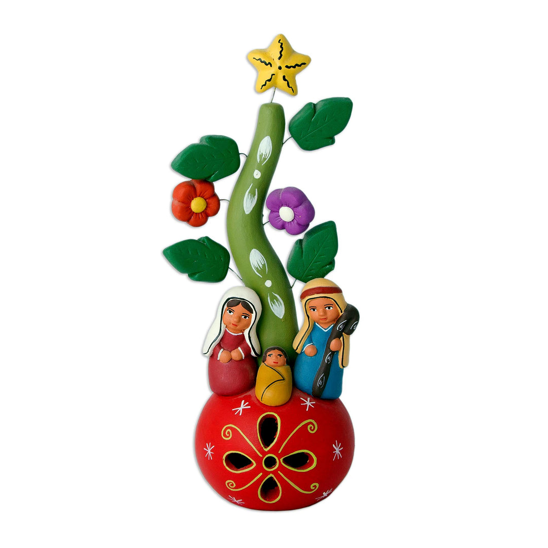 Christmas-Themed Ceramic Nativy Scene from Peru - Sweet Walk of Life