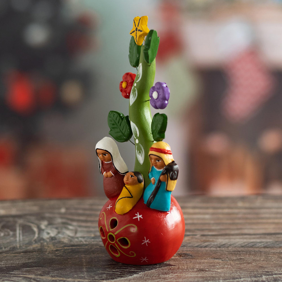 Christmas-Themed Ceramic Nativy Scene from Peru - Sweet Walk of Life