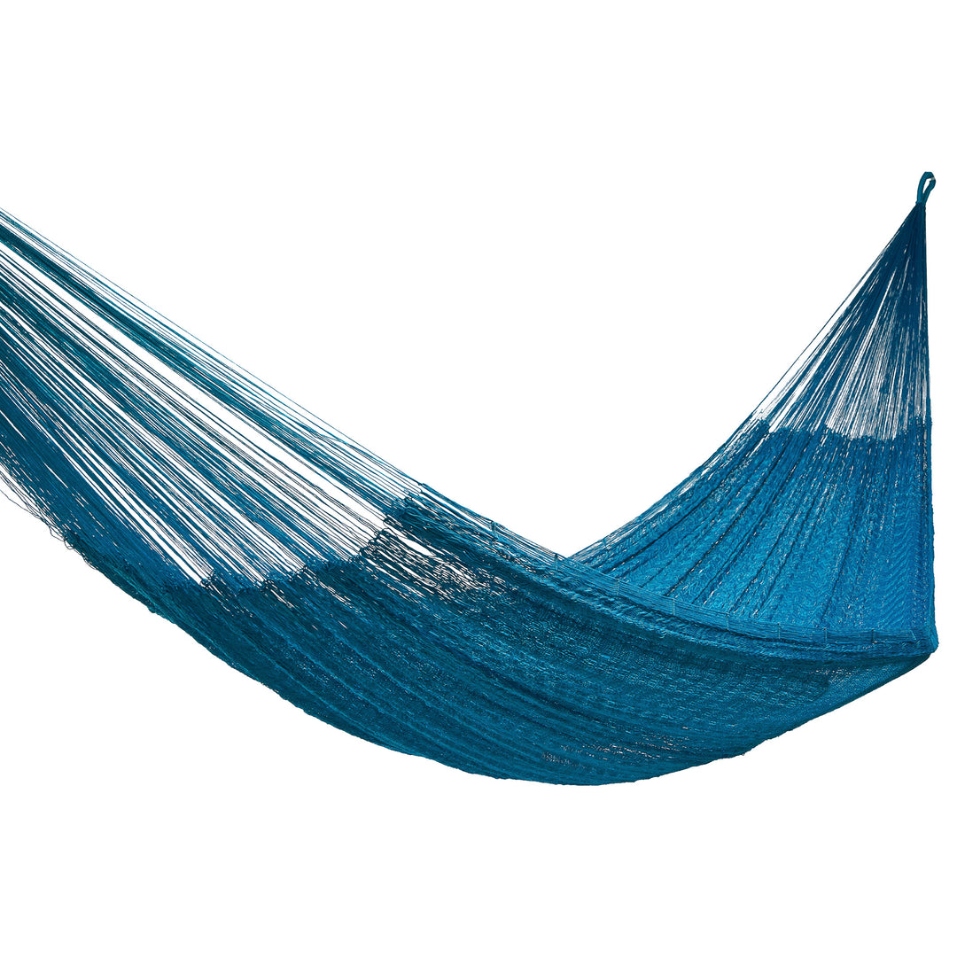 Handwoven Teal Hammock from Mexico (Single) - Teal Haven