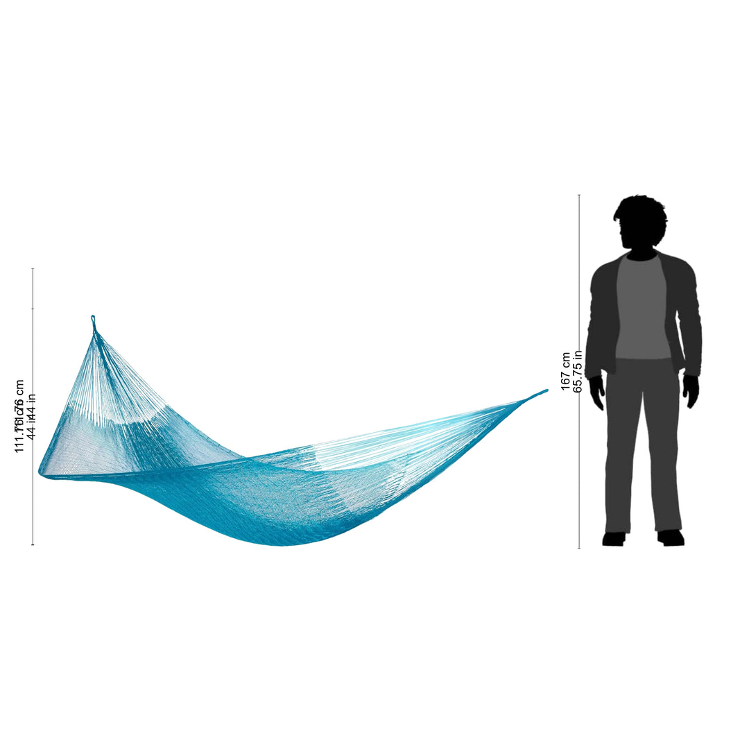 Handwoven Teal Hammock from Mexico (Single) - Teal Haven