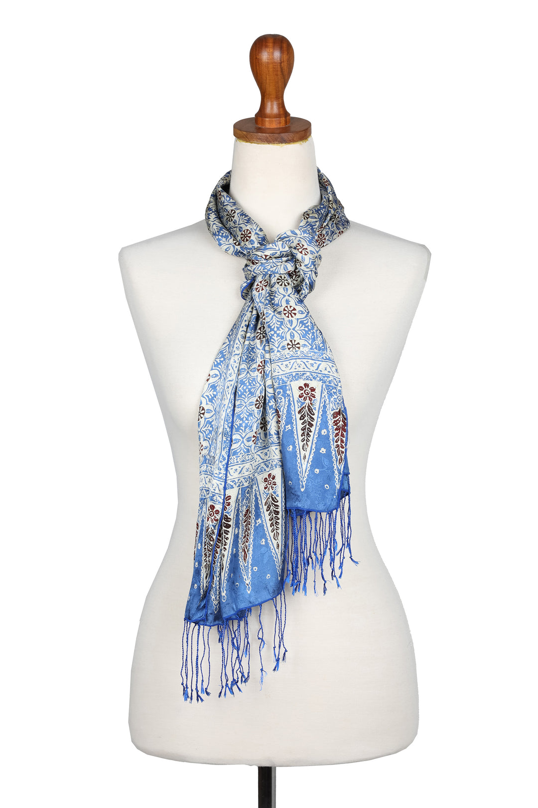 Batik Silk Scarf with Floral Motifs in Chartreuse from Bali - Truntum World in Chartreuse