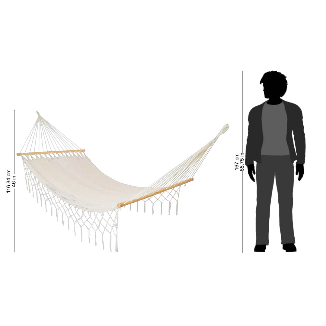 Hand Woven Ivory Hammock from Mexico (single) - Natural Rest