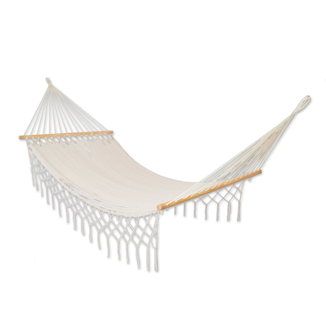 Hand Woven Ivory Hammock from Mexico (single) - Natural Rest