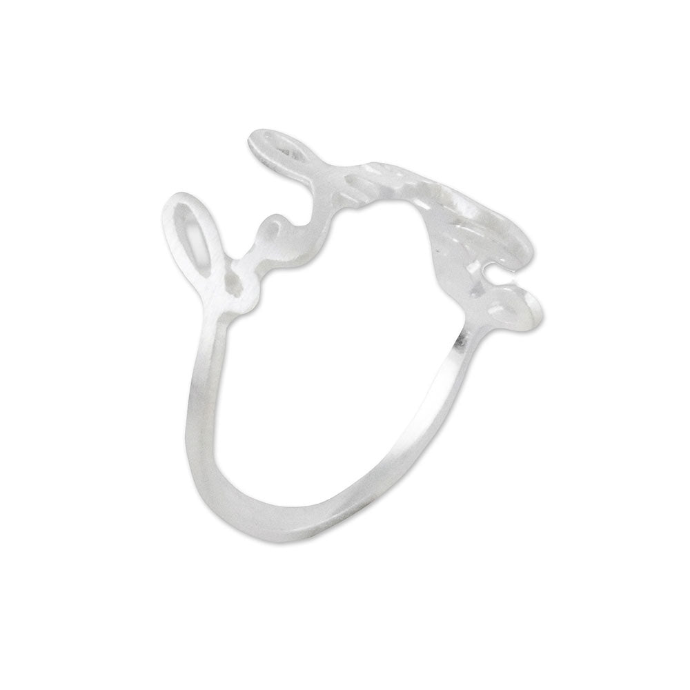 Inspirational Sterling Silver Band Ring from Thailand - Gleaming Happiness