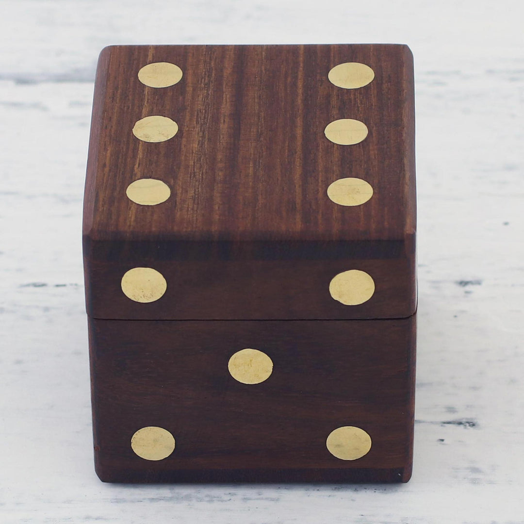 Wood Dice Set with Matching Box from India - Game of Chance