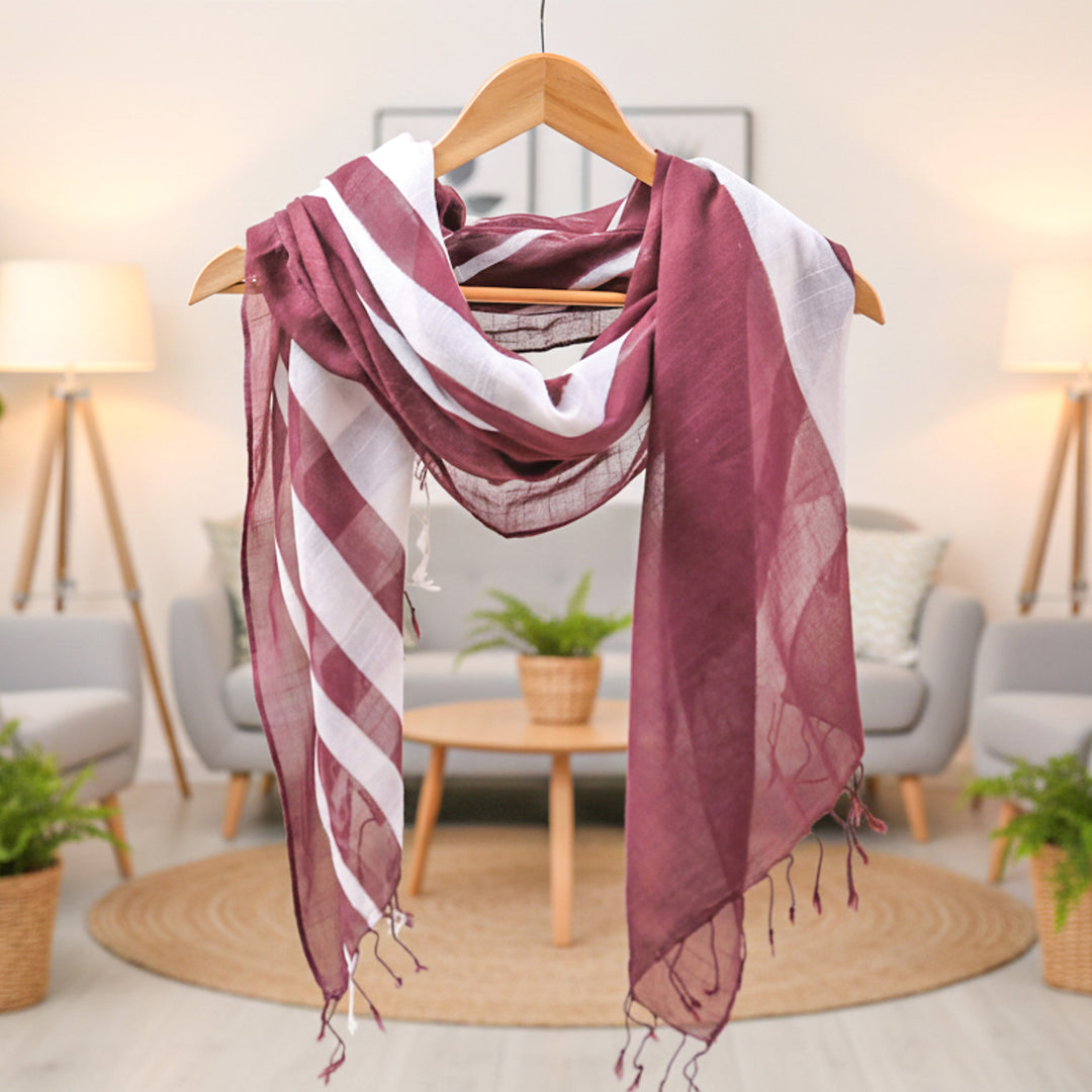 Cool Stripes in Maroon