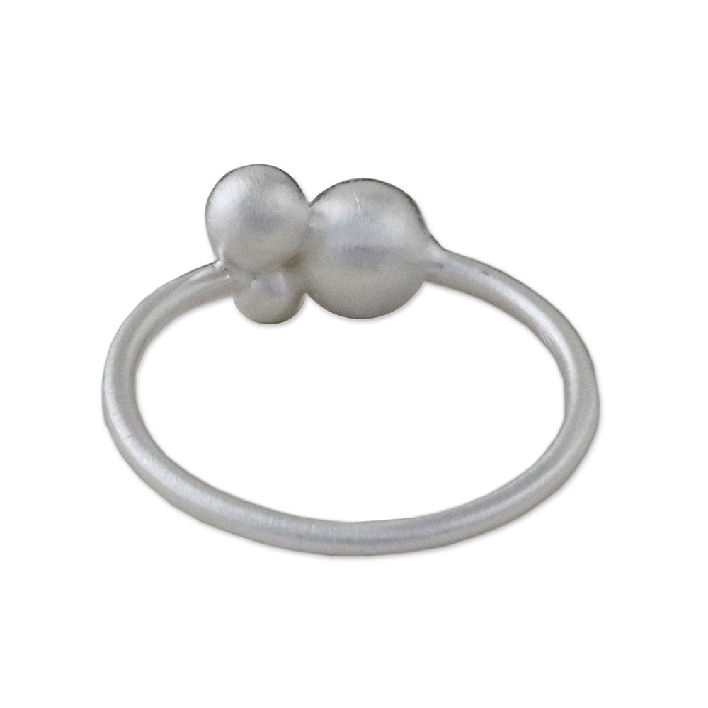 Bubbly Sterling Silver Cocktail Ring from Thailand - Bubbly Charm