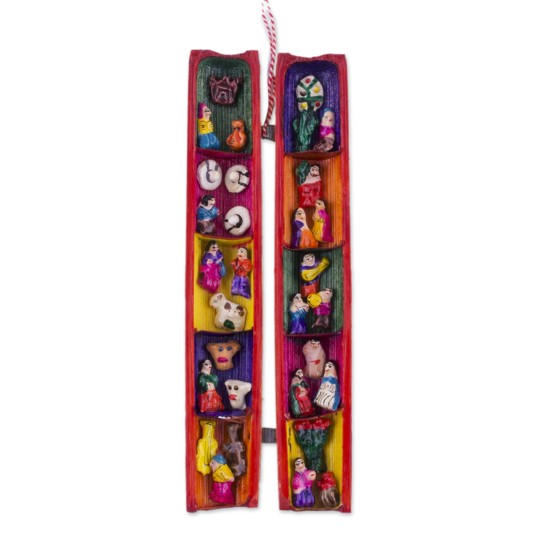Handcrafted Mini Retablo Wall Hanging from Peru - Peruvian Customs