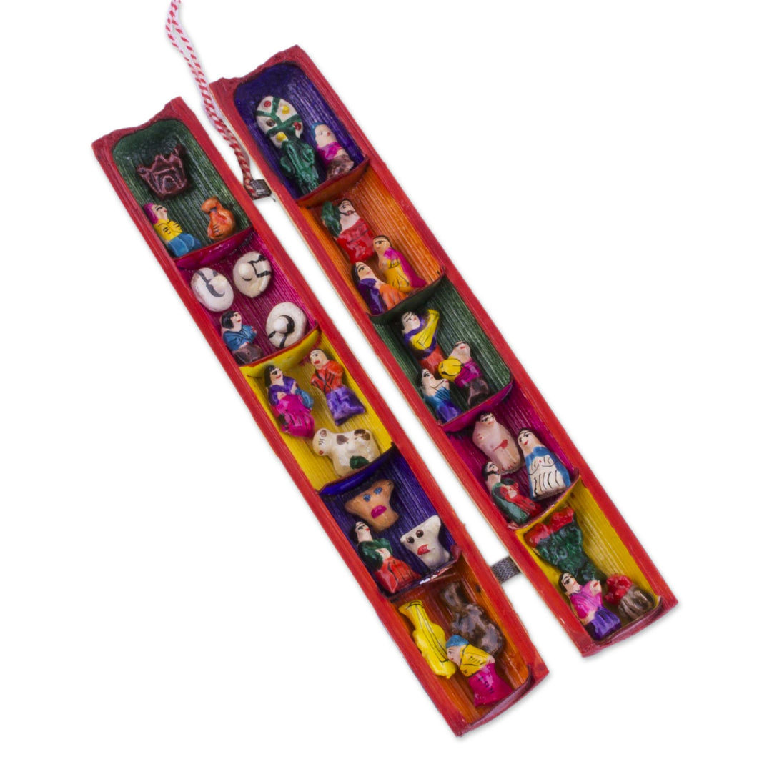 Handcrafted Mini Retablo Wall Hanging from Peru - Peruvian Customs