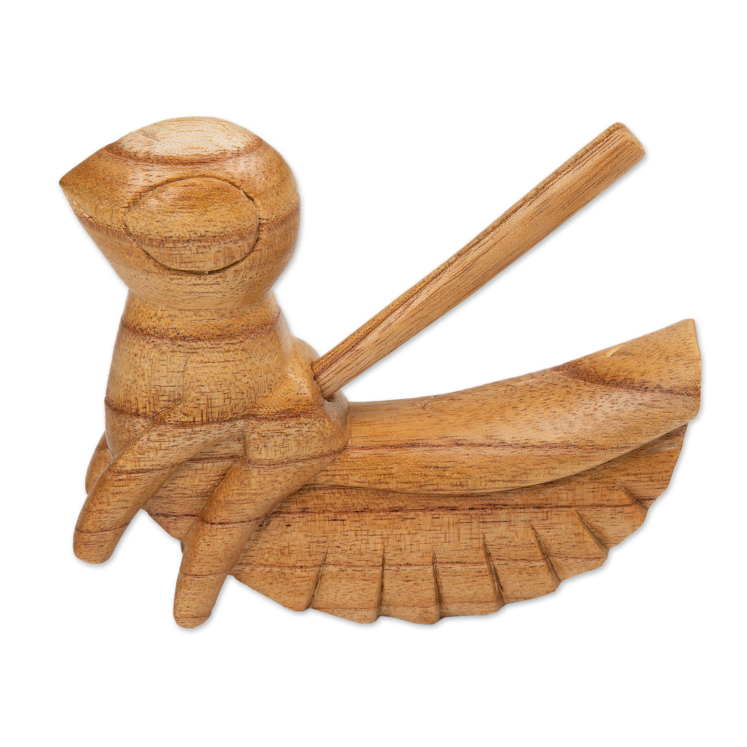 Hand Carved Balinese Cricket Suar Wood Percussion Instrument - Cricket Melody