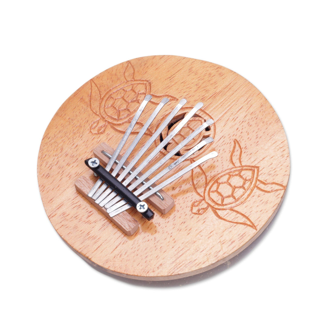 Hand Crafted Balinese Coconut Shell Thumb Piano - Turtle Kalimba