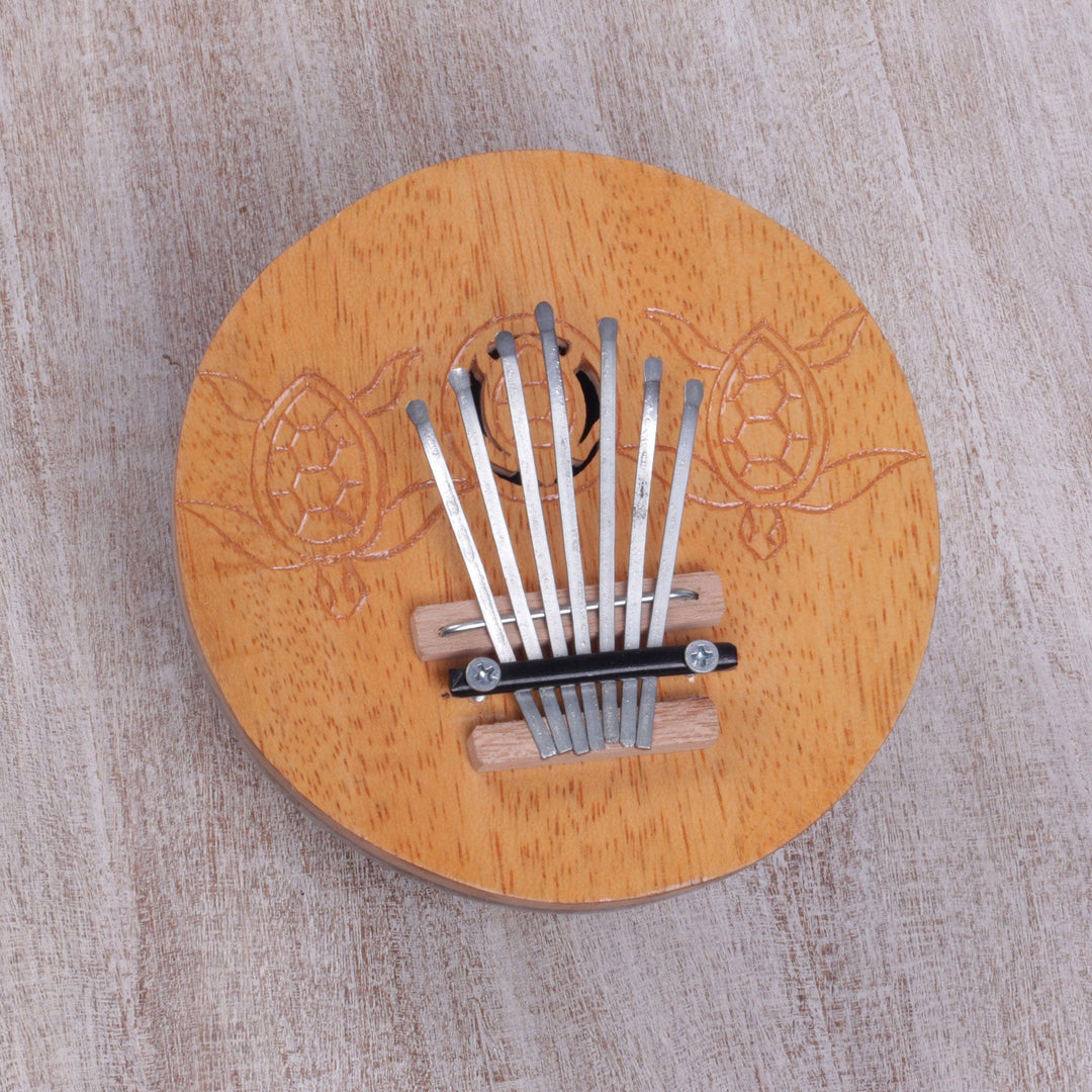 Hand Crafted Balinese Coconut Shell Thumb Piano - Turtle Kalimba