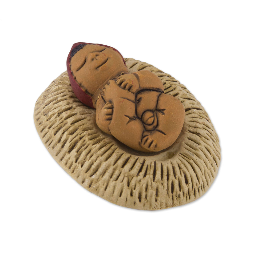 Andes Handcrafted 7 Piece Diminutive Ceramic Nativity Scene - Christmas Meditation