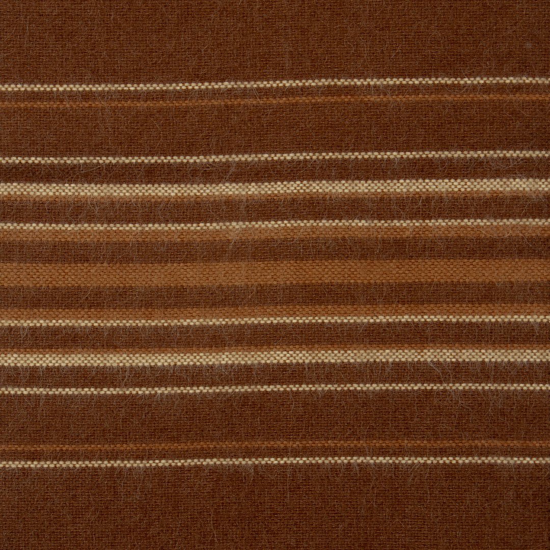 Men's Artisan Crafted Woven Brown Alpaca Blend Scarf - Chestnut Andean Clouds