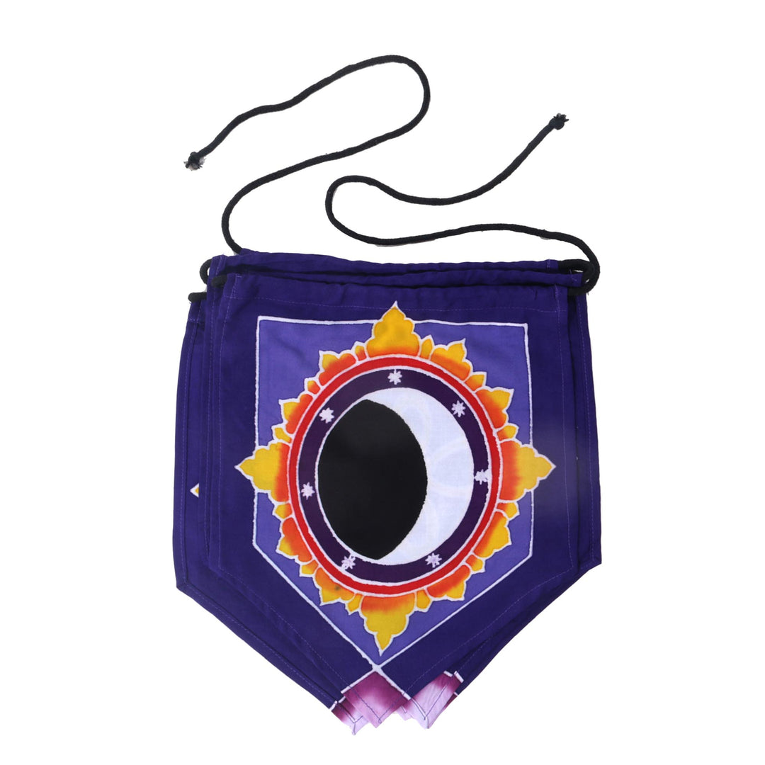 Batik Rayon Wall Hanging with Spiritual Symbols from Bali - Symbols of Life