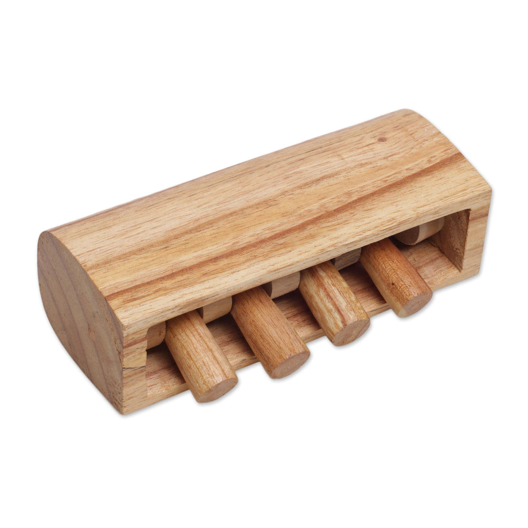 Hand Carved Wood Percussion Instrument from Bali - Natural Melody