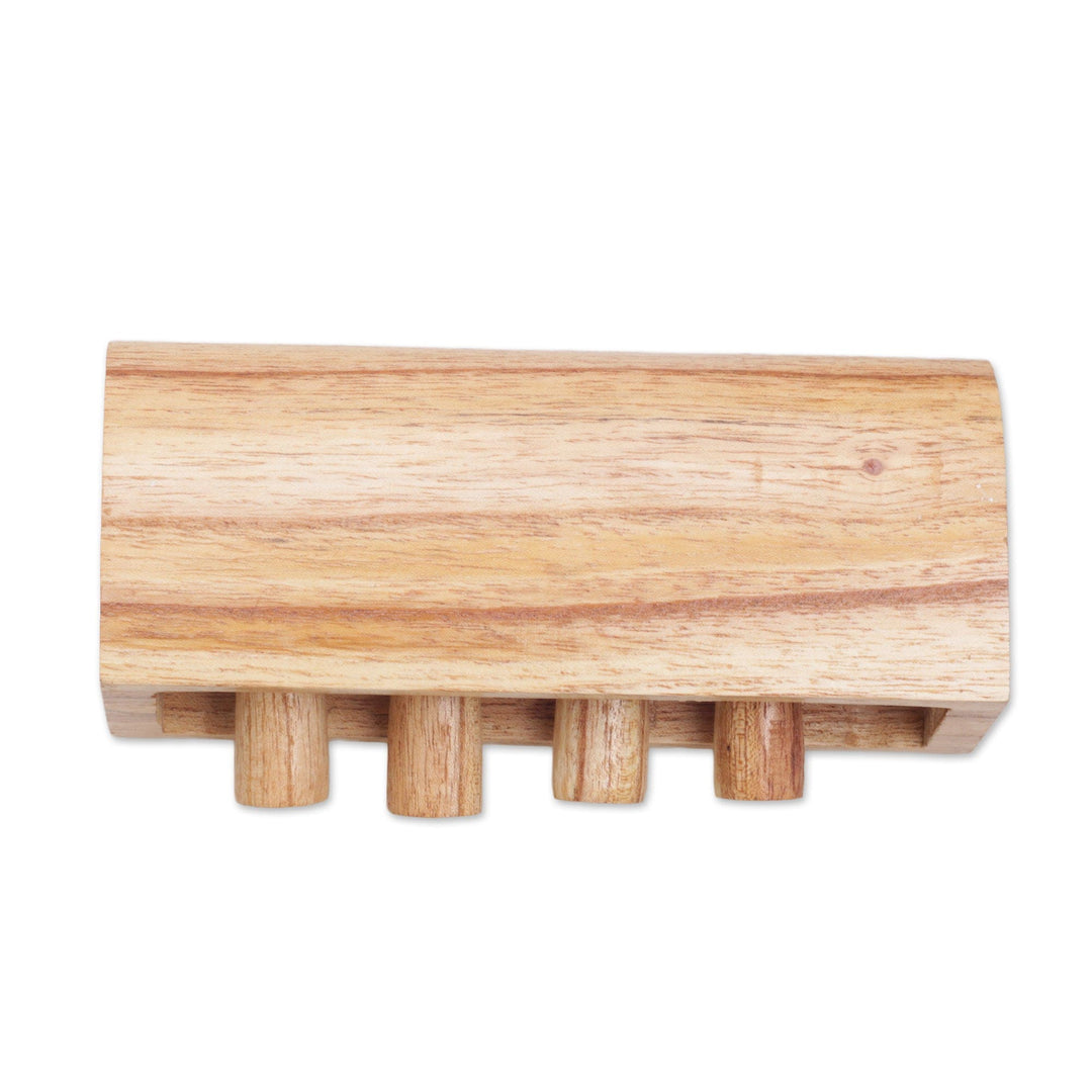 Hand Carved Wood Percussion Instrument from Bali - Natural Melody